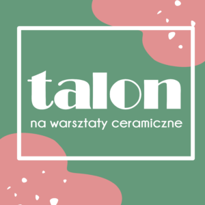 Ilustracja przedstawia nasz talon podarunkowy na warsztaty ceramiczne – elegancki, minimalistyczny projekt z grafiką ceramiki i ręcznie napisanym tekstem. Doskonały prezent dla każdego, kto chce spróbować swoich sił w pracy z gliną!